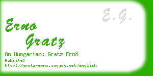 erno gratz business card