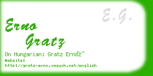 erno gratz business card